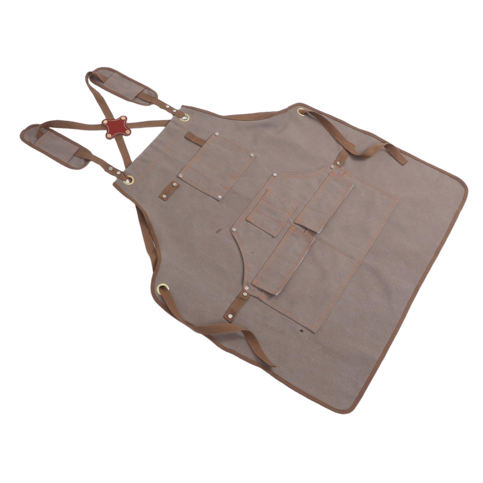 Delantal de con Ajustable Cruzado para Jardín y Carpintería Unisex Práctico y Fácil de Limpiar para Chef Jardineros y Artistas