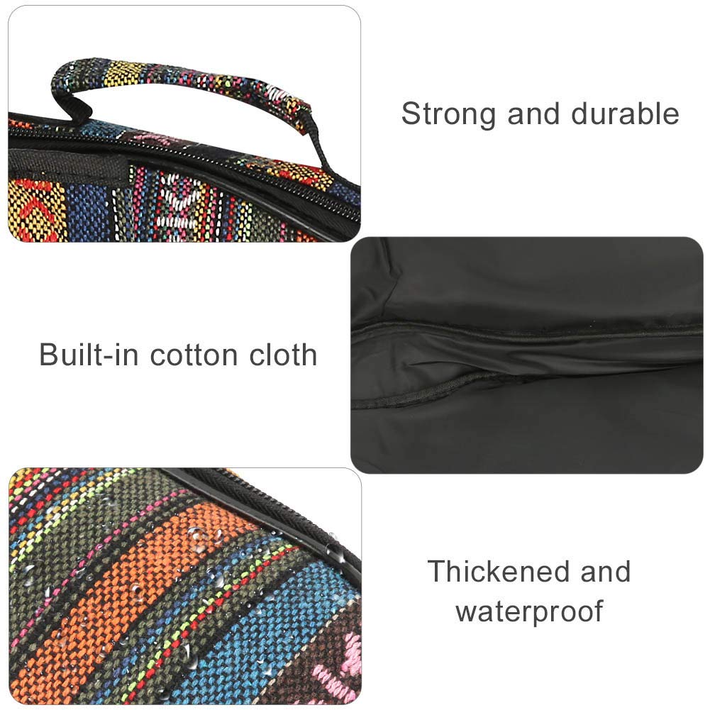 Borsa per ukulele Custodia per ukulele da concerto incorporata in cotone addensato con cinghie posteriori e laterali per ukulele a 4 corde Accessori Per Prestazioni