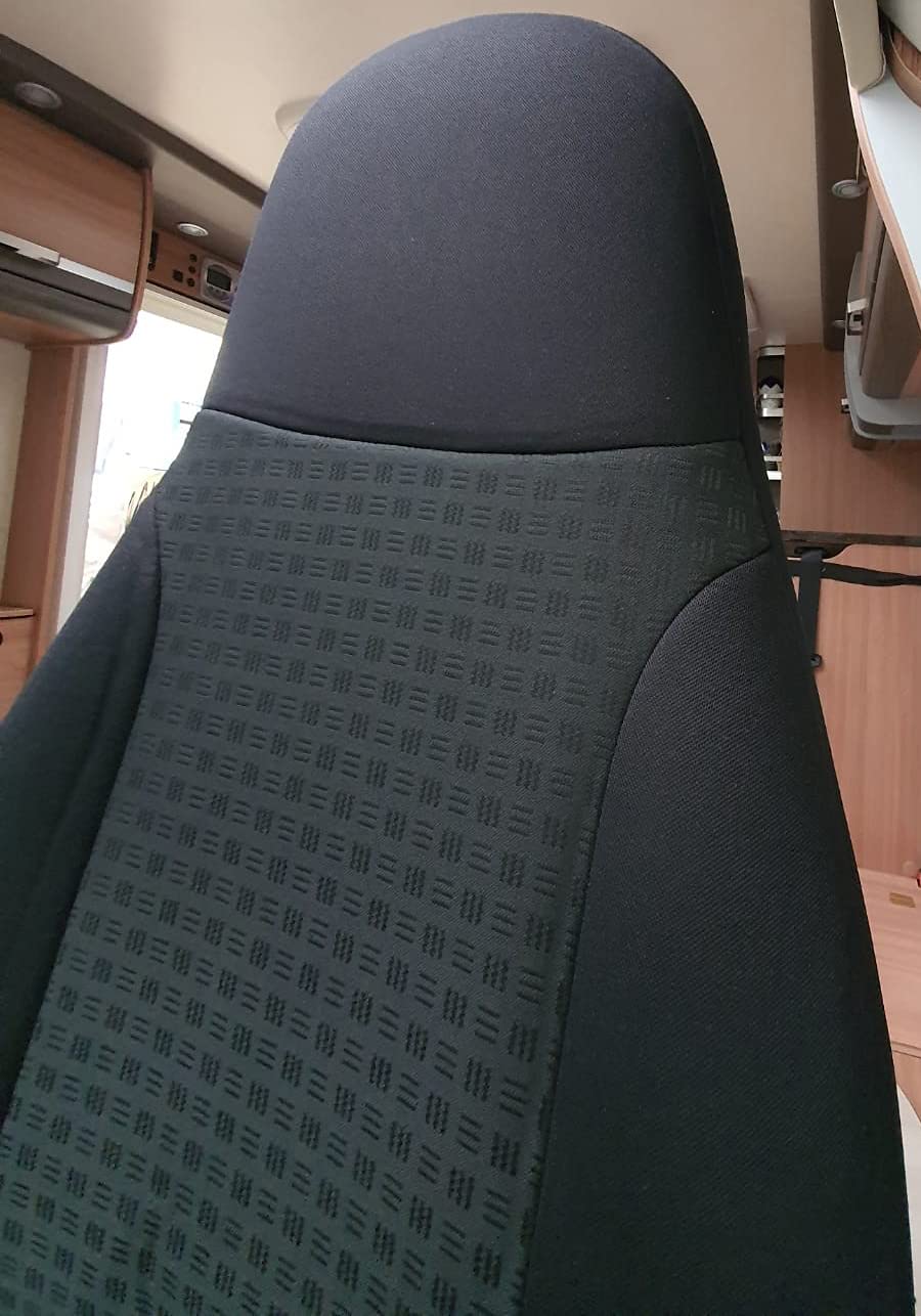 BREMER SITZBEZÜGE Coprisedili per pilota, compatibili con camper, Ducato, conducente e passeggero, 820, colore nero