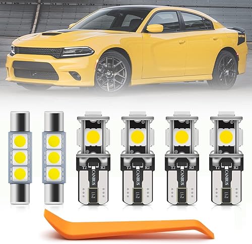 Kit de luces interiores LED blancas para Dodge Charger 2011 2012 2013 2014 2015 2016 2017 2018 2019 2020 2021 2022 paquete de bombillas interiores