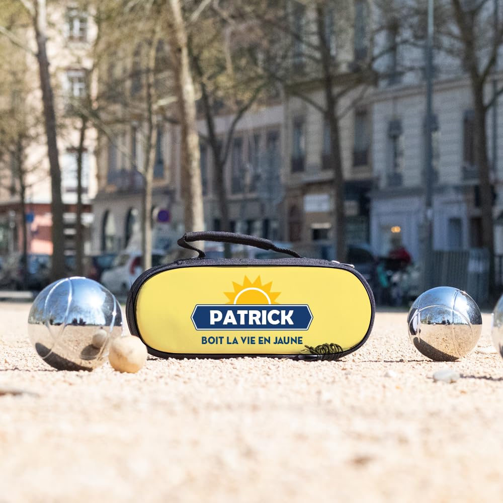 CADEAUX.COM - Sacoche Boule Pétanque Personnalisable - Sac Pétanque en Coton pour Boule de Petanque - Cadeau Personnalisé - Homme ou Femme