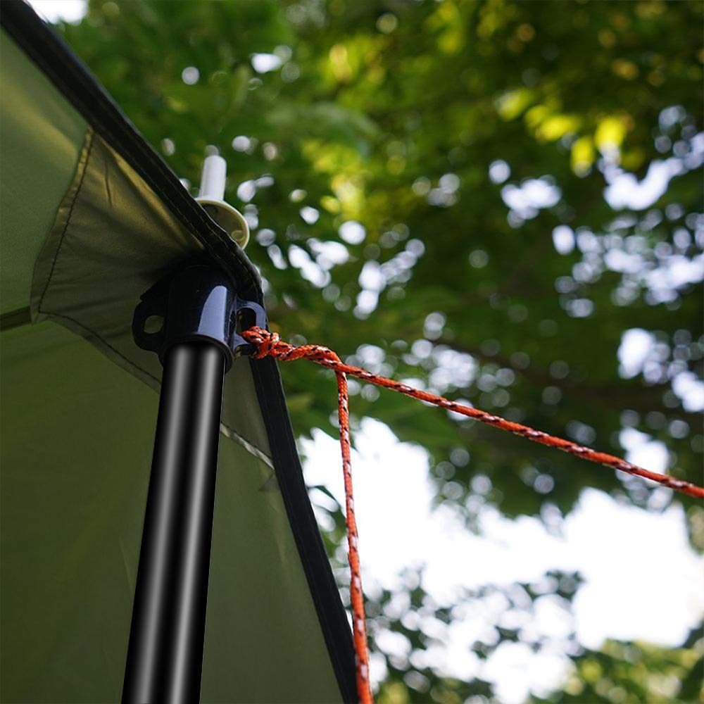 Lot de 2 Pièces Support de Tente Poteaux de Bâche Barre en Aluminium Télescopique 2.3 Mètres Voile d’Ombrage pour Camping Vacances Accessoire de Tente Auvent