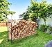 DOEWORKS Firewood Rack 8 FT 1/2 Cord Firewood Storage Rack Heavy Duty Steel Outdoor Log Rack