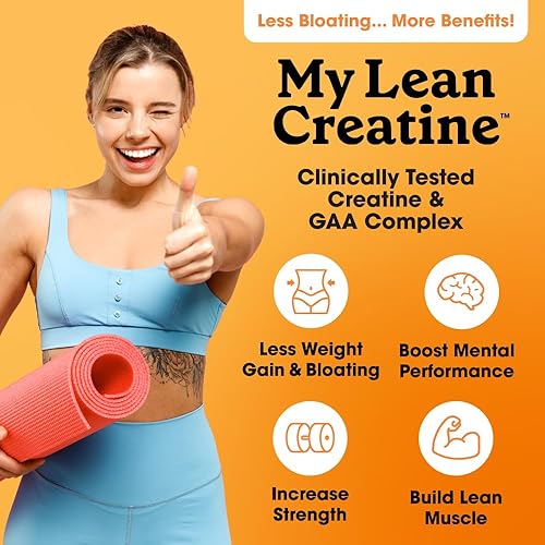 Miniatura 3 de Fit & Lean Creatina para mujeres, complejo de creatina en polvo My Lean con GAA, rendimiento muscular, función cognitiva y menos hinchazón,