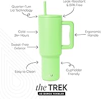 Vista 47 de Simple Modern - Vaso Trek de 40 onzas con asa y tapa con sorbete, taza de viaje de acero inoxidable con aislamiento, apta para portavasos Bosque