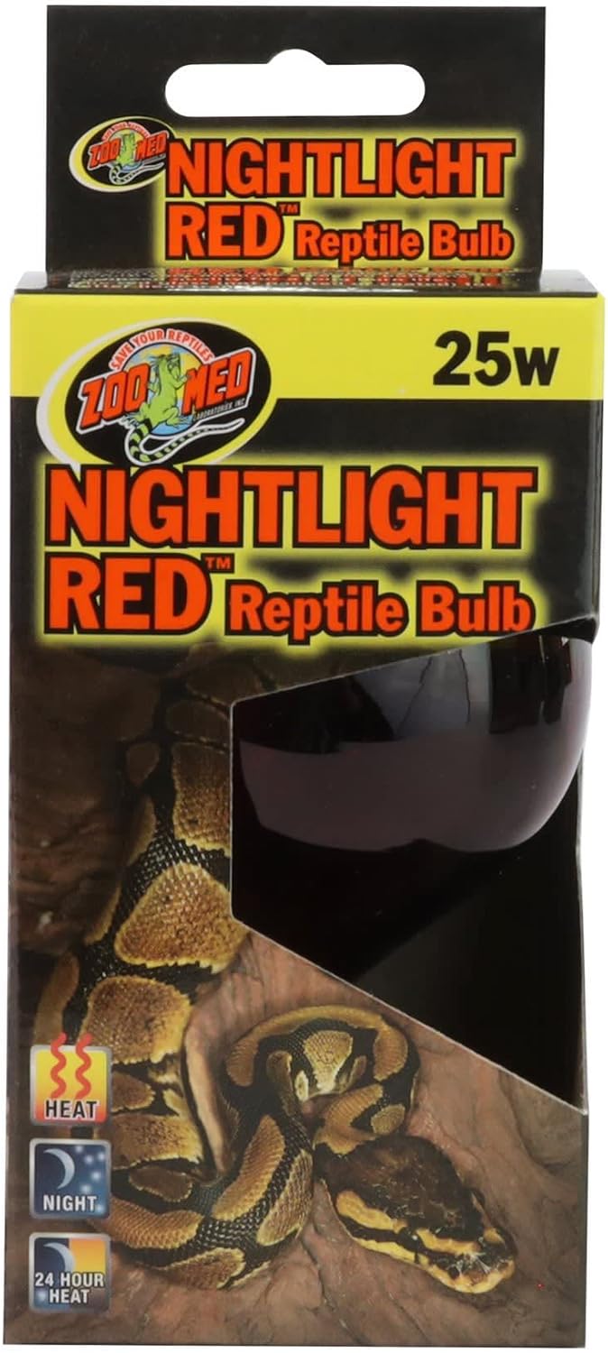 Zoo Med Nightlight Red Reptile Viewing Nocturna Bulb 25W Heat Sour