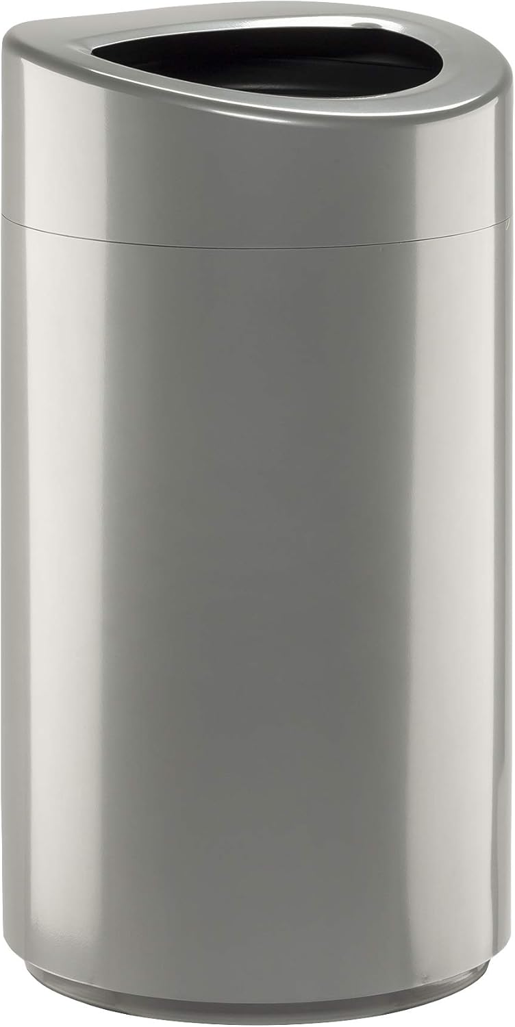 Safco Products Open Top Trash Receptacle for Hands-Free Disposal - 30 Gallon Capacity, Modern Styling - Black (9920BL) : Everything Else