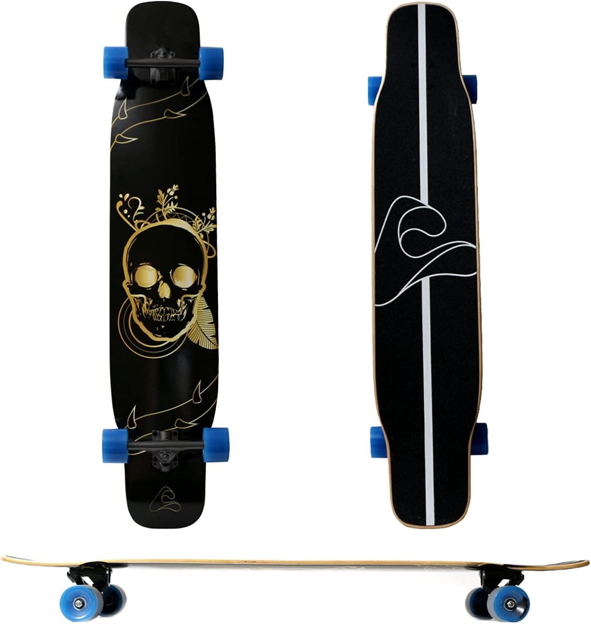 Gold Rush Longboard Skateboard w/Surfskate Trucks