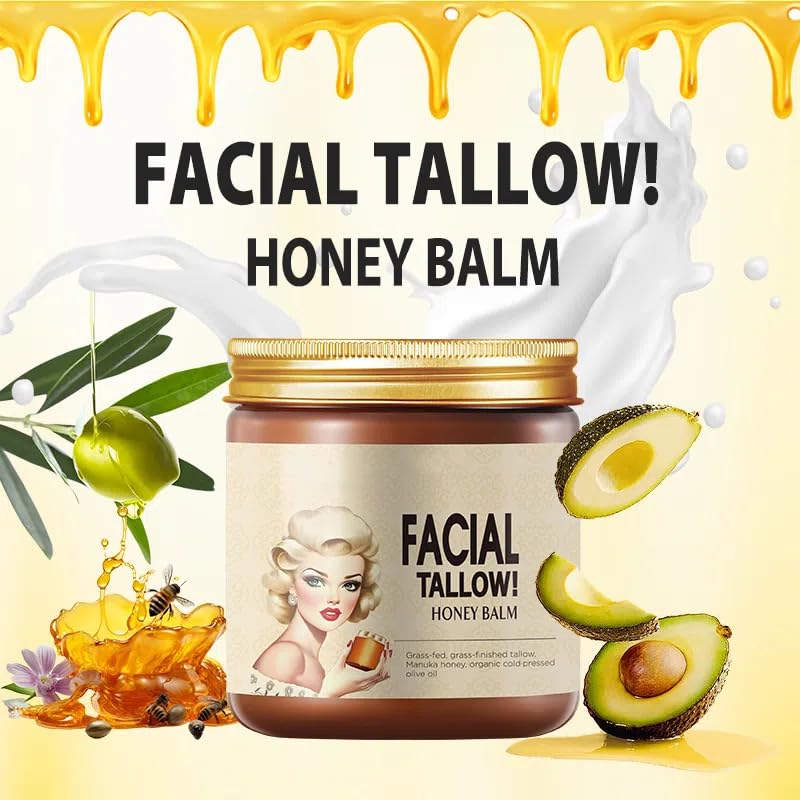Miniatura 8 de Sargo de res para la piel, sargo de carne alimentada con pasto, bálsamo de miel orgánico natural para la cara, hidratante profundamente para cuerpo