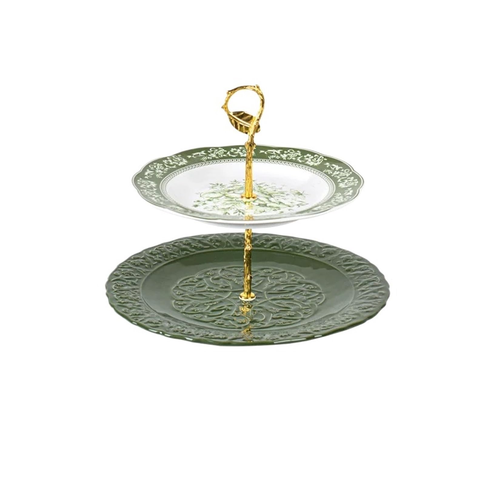 XXAD553TY Dessert Vintage Floral Two Tier Cake Stand Living Room