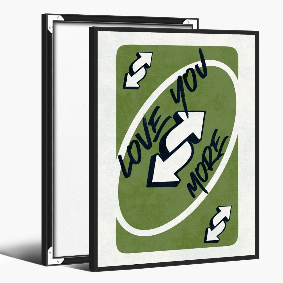 Amazon.com: Retro Trendy Green Love You More Wall Art Print