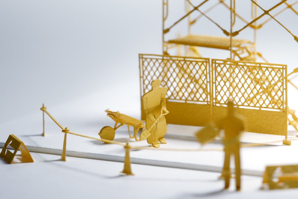 Amazon | テラダモケイ1/100建築模型用添景セットNo.12 工事現場編（色