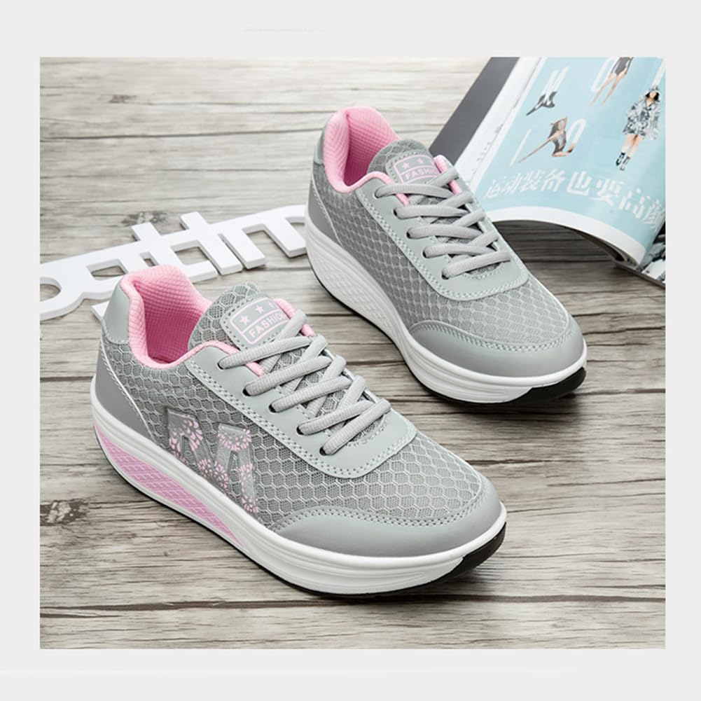 Sneaker Donna Dimagrante Passeggio Scarpe Ginnastica Fitness Cunei Piattaforma Scarpe da Camminata