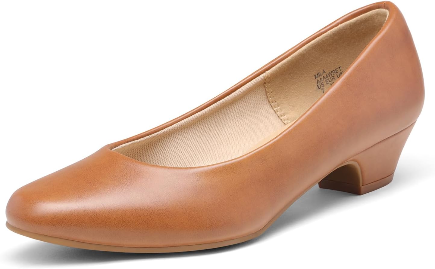 DREAM PAIRS Women's Mila Low Chunky Heel Pump Shoes