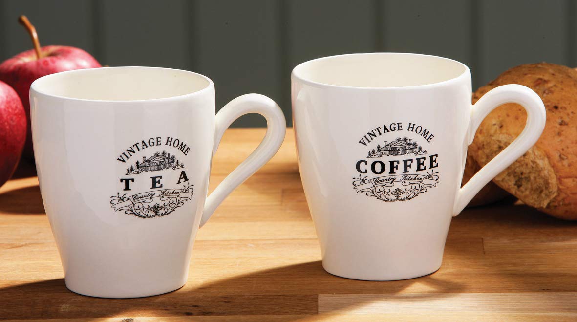 Vintage Home Cream Tea Mug. - Cream