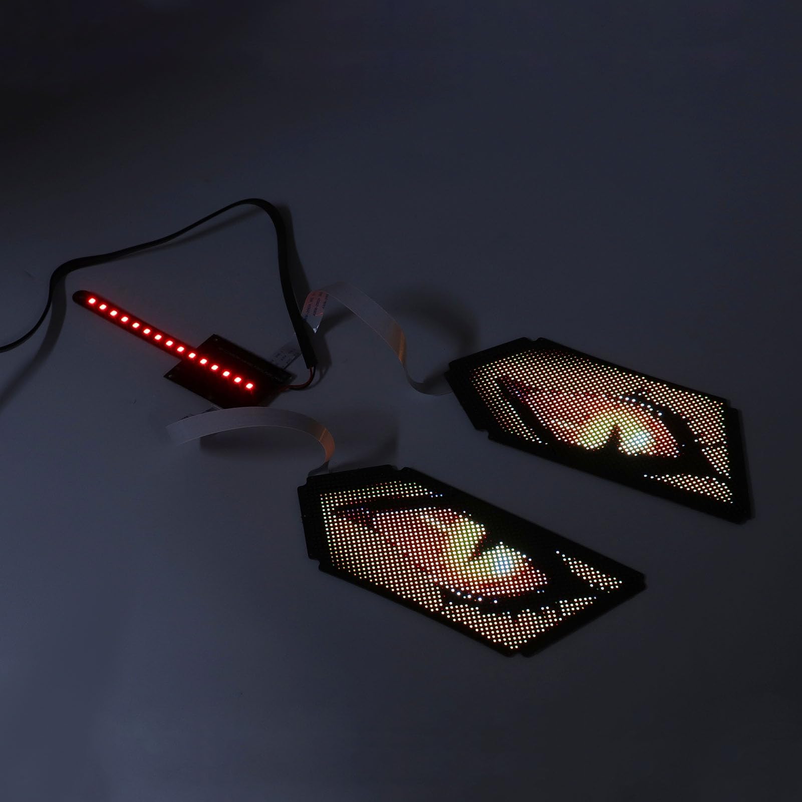Mochila LED con pantalla ocular, resolución de 60x96, aplicación Bluetooth, pantalla de visualización programable para mochila de coche, DC12V
