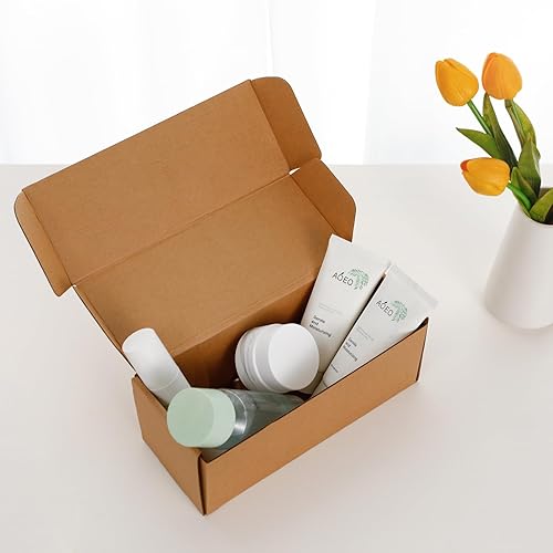 Miniatura 3 de DUZCLI Juego de 20 cajas de envío de 10 x 4 x 4 pulgadas, cajas de cartón corrugado de papel kraft medianas, para embalaje de suministros de