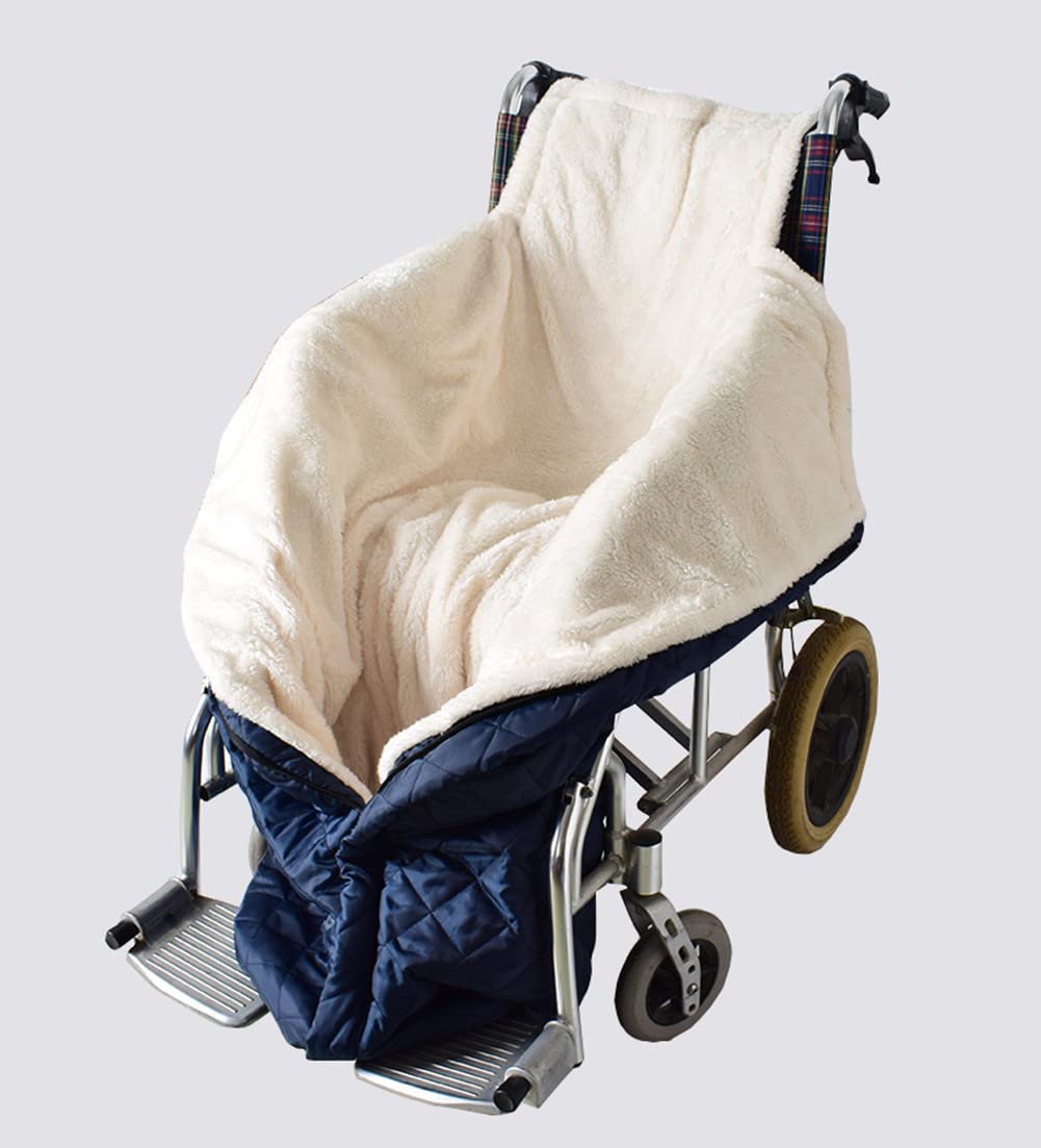RUHEN Manta de Invierno para Protección de Sillas de Ruedas Impermeable y Confortable Saco para Silla de Ruedas para Proteger la Parte Inferior del Cuerpo Interior cómodo y cálido