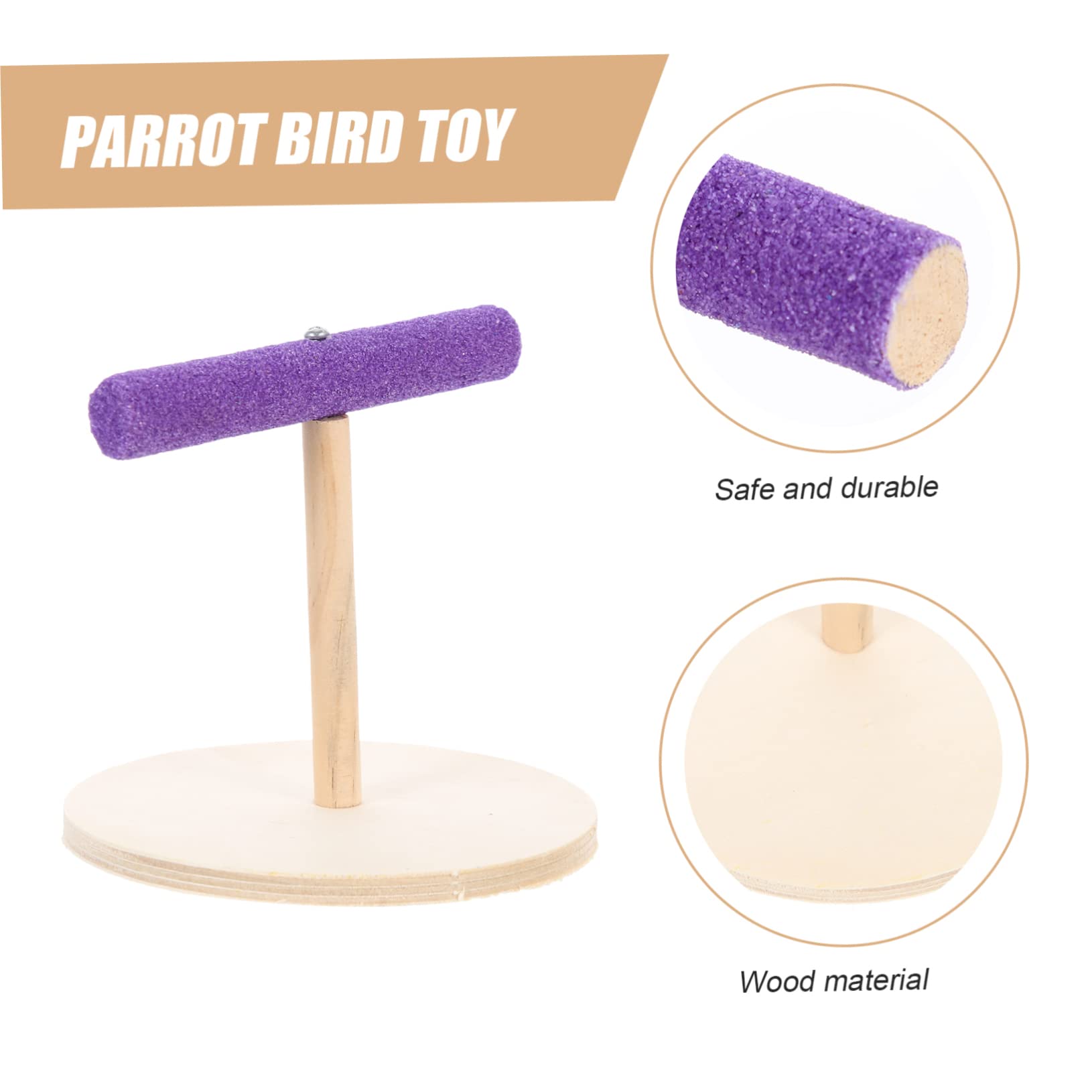 POPETPOP 5piezas Percha De Madera para Periquitos y Aves Pequeñas Juguete Interactivo De Oficina Diseño Seguro y Creativo para Aves Estilo Chic y Decorativo para Crear Cálidos