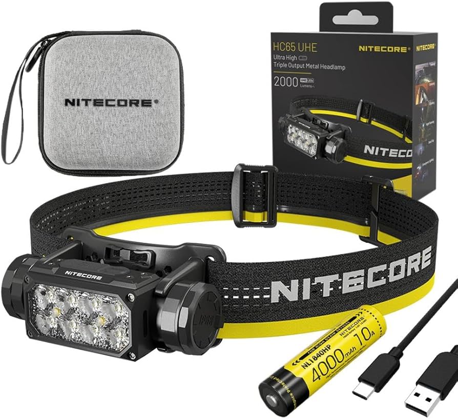 ライト・ランタン NITECORE HC65 UHE 2000lm 4000mAh Amazon.com: Nitecore HC65 UHE Headlamp, 2000 Lumen Max Heavy