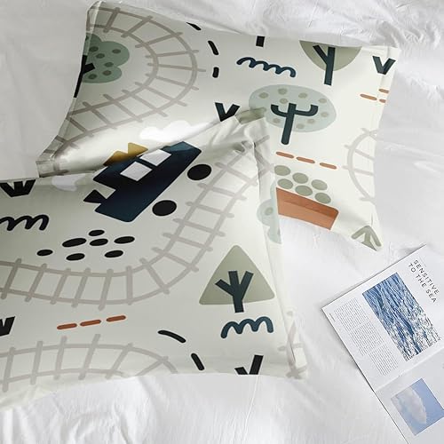 Miniatura 17 de Juego de edredón con 2 fundas de almohada, tamaño matrimonial, diseño de hongo hippy y arco iris, decoración de cama retro de los años 70, hippie,