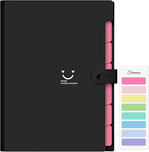 Vista 8 de Forvencer Organizador de archivos de acordeón, tamaño carta, carpeta de archivos expandible de 7 bolsillos, bonita carpeta de archivos con Púrpura