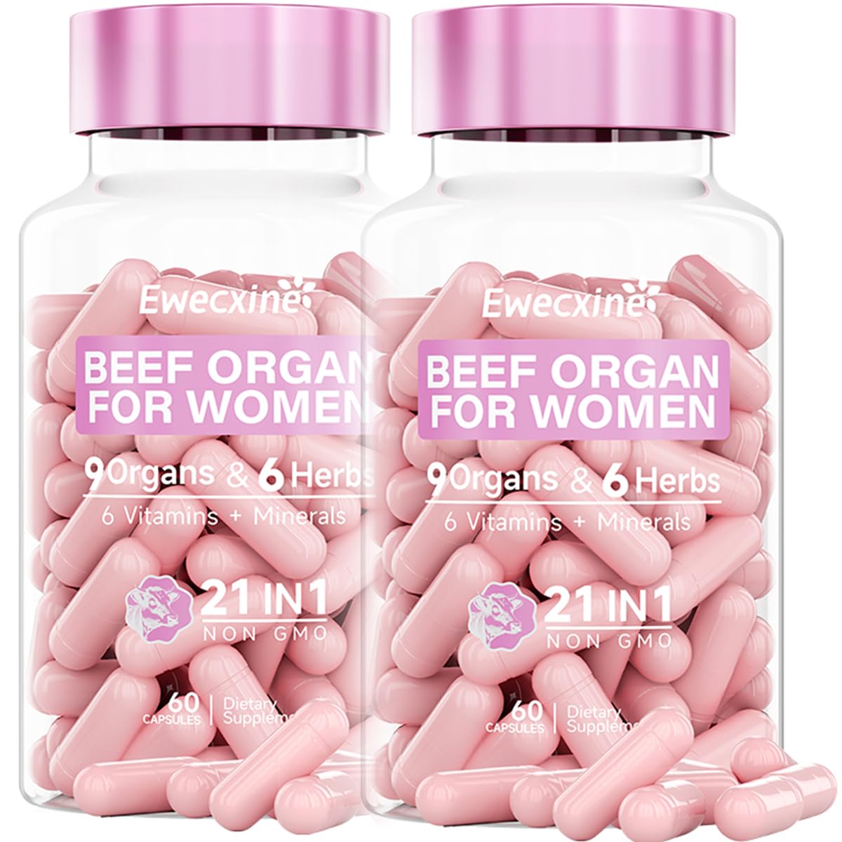 Ewecxine 2-Pack Beef Organ Supplement - glandular extracts | Mubboo