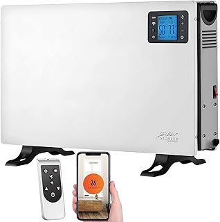 Sichler Haushaltsgeräte Elektro Heizer: WLAN-Konvektor-Heizung, 2.000 W, App, Sprachsteuerung, Fernbedienung (Elektrische Heizung, Elektrischer Heizkörper, Heiz)