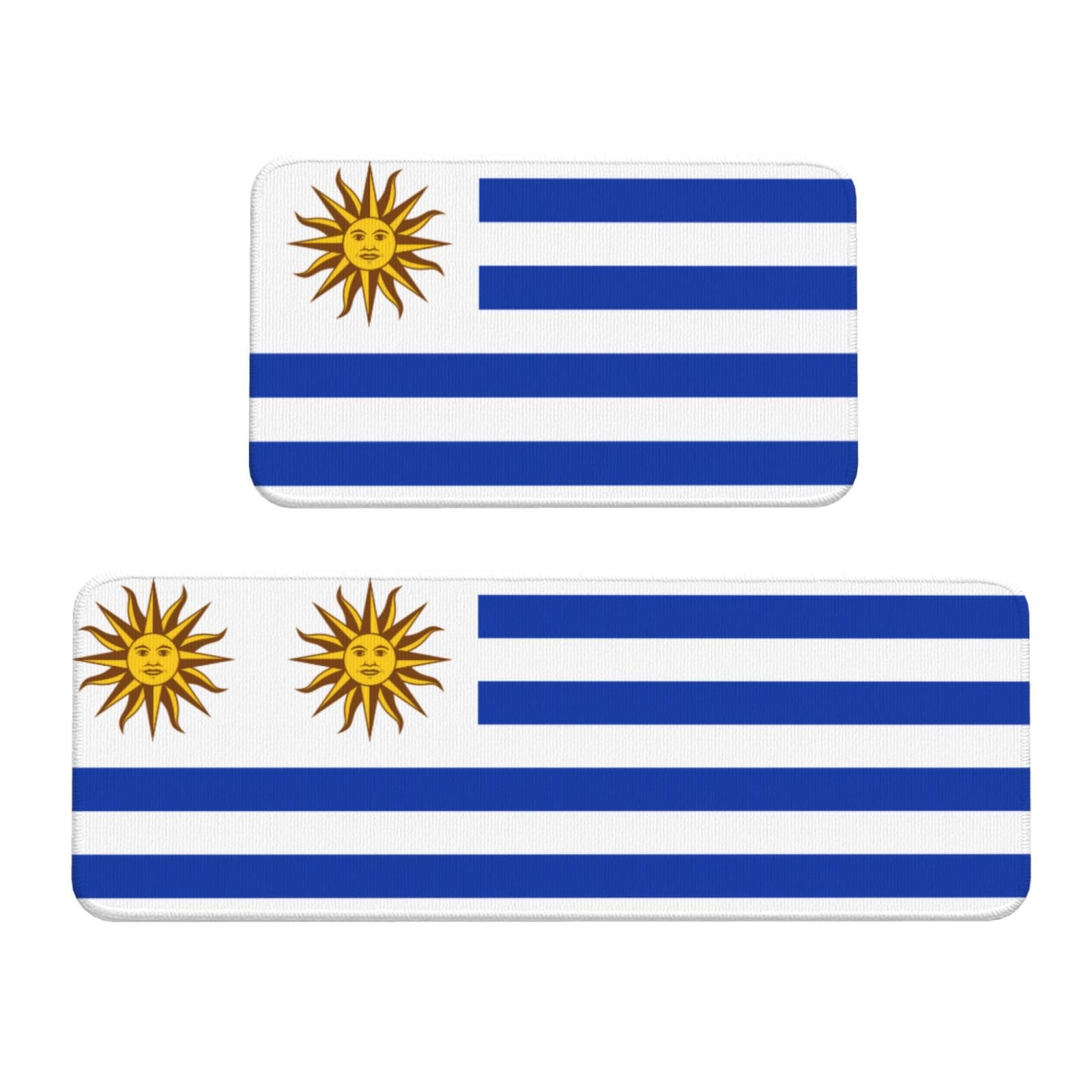 Alfombrillas de cocina de Uruguay en set de 2 piezas antideslizantes para el hogar