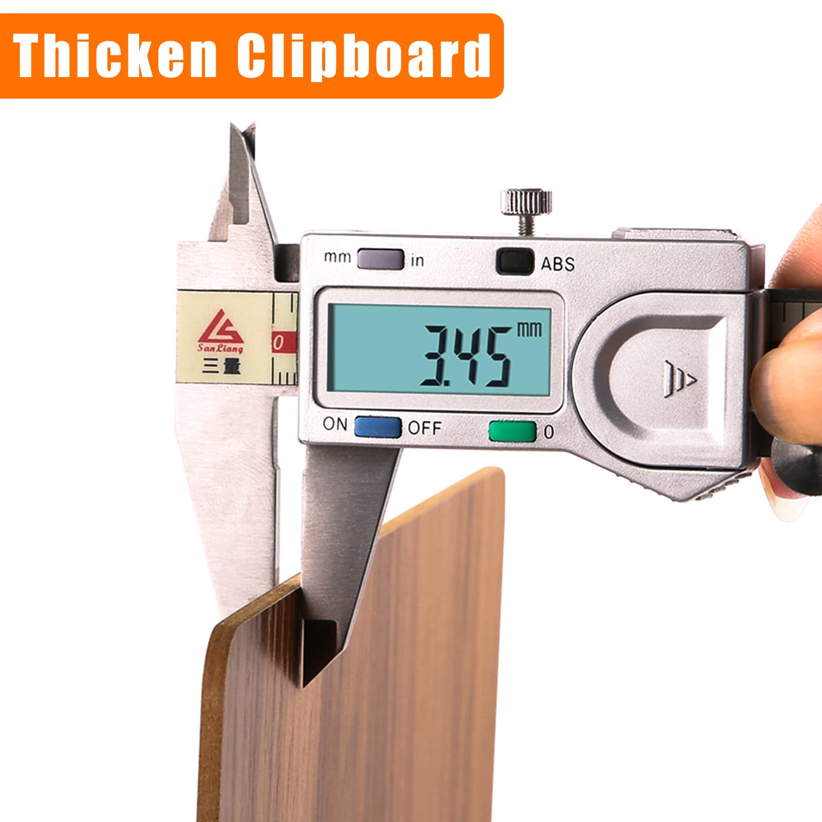 A4 Portapapeles de Madera con Pinza,10 Piezas Portapapele con Agujero Colgante,Clipboards Tablero de Escritura