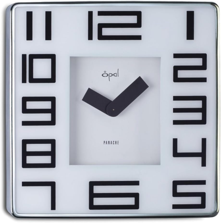 Square Case Clock Color: White
