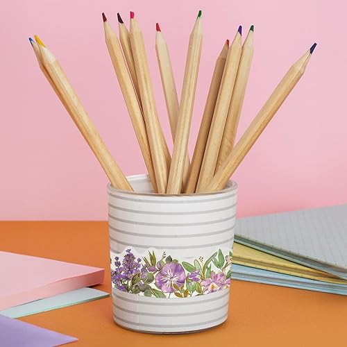 Miniatura 4 de allydrew Cinta washi de lámina dorada metálica floral paisaje, 1.181 in x 9.8 ft, violetas dulces