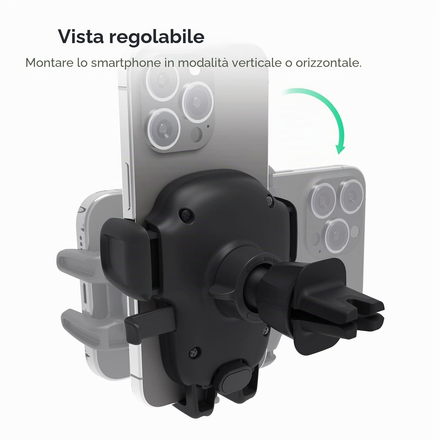 iOttie Easy One Touch 5 Supporto universale per auto con supporto per telefono con montaggio a filo per iPhone, Samsung, Moto, Huawei, Nokia, LG, Smartphone