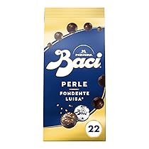 BACI PERUGINA Perle Cioccolatini Fondenti ripieni alle Nocciole, Sacchetto 154g