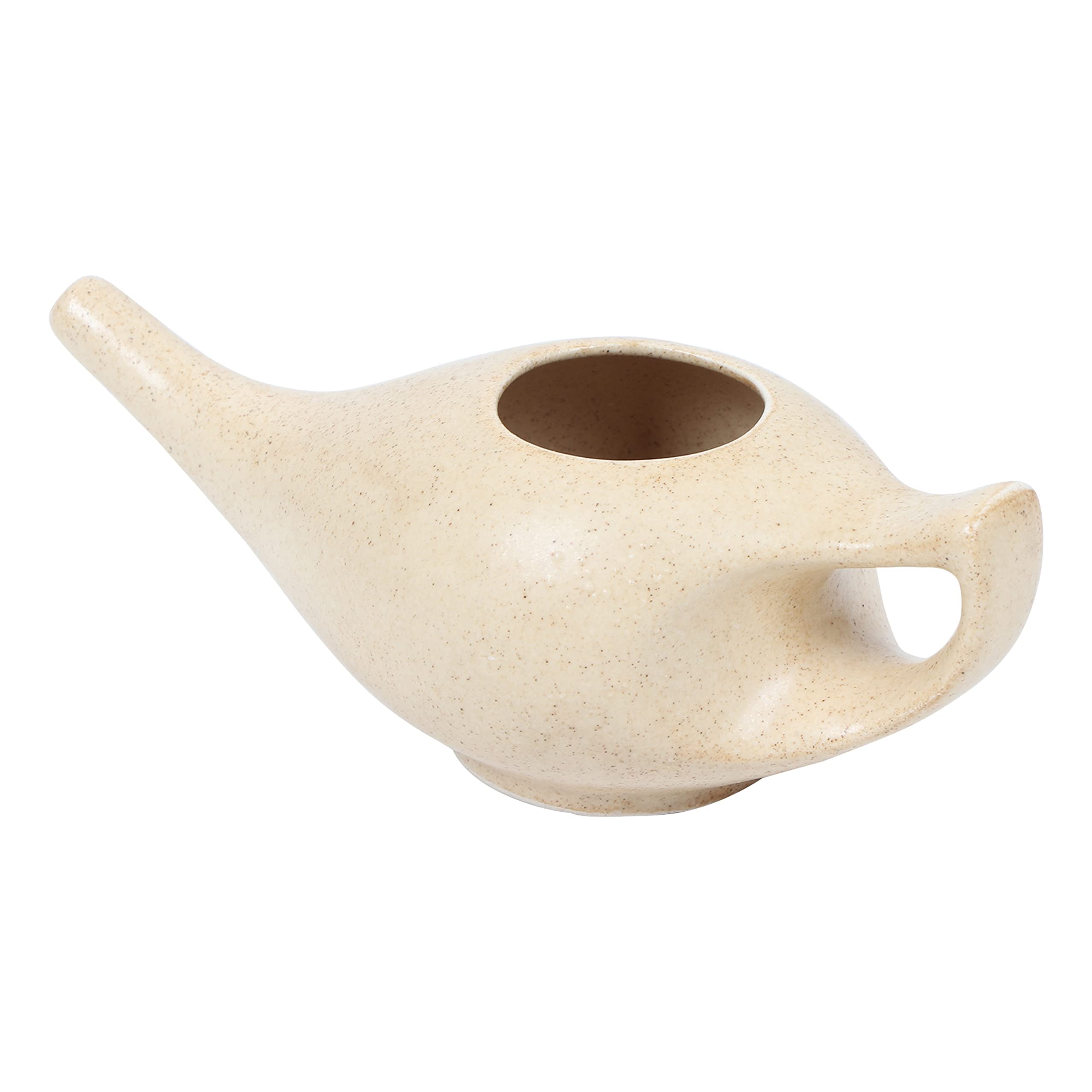 Leak Proof Durable Porcelain Ceramic Neti Pot 220 ML for Natural Nasal Cleansing | Natural Treatment for Sinus, Infection and Congestion Microwave and Dishwasher Friendly (Brown Matt) 1