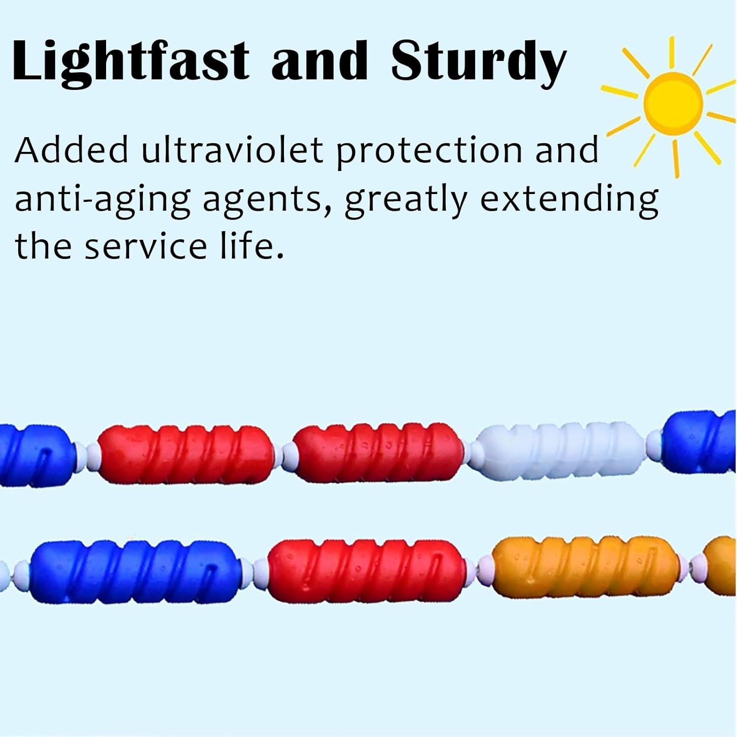 Floating Pool Lane Rope - Safety Line for Swimming Competitions, Pond Delineation & Lake Use, Durable Floating Marker for Pool & Outdoor Water Activities