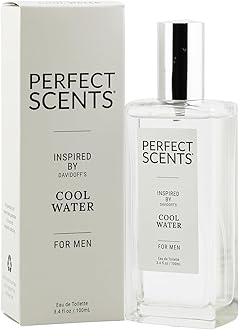 Fragrances, Inspired by Davidoff’s Cool Water, Men’s Eau de Toilette, CLEAN, Vegan, Paraben-Free, Phthalate-Free, Never Tested on Animals, 3.4 Fluid Ounces