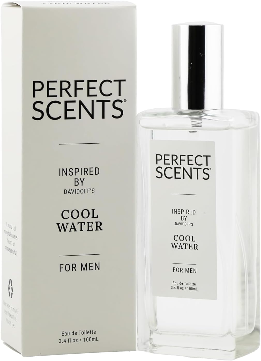 Fragrances, Inspired by Davidoff’s Cool Water, Men’s Eau de Toilette, CLEAN, Vegan, Paraben-Free, Phthalate-Free, Never Tested on Animals, 3.4 Fluid Ounces