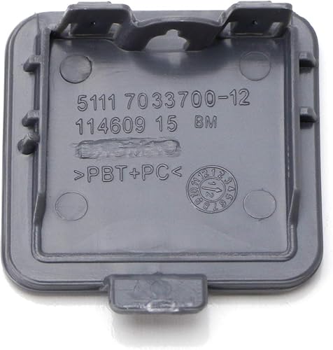 Miniatura 3 de iJDMTOY Tapa de gancho de remolque de parachoques delantero compatible con BMW Pre-LCI E60 E61 5 Series 525i 528i 530i 535i 545i, 2003-2010 BMW E83