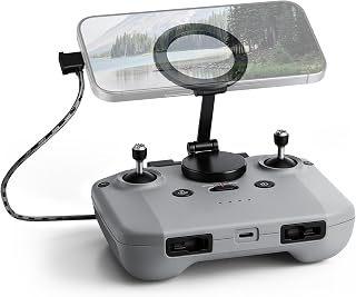 FPVtosky DJI RC-N1/N2/N3 컨트롤러용 조절 가능한 마그네틱 폰 스탠드, DJI Lito 1/ X1/ Neo 2/ Mini 4K/Flip/Mini 5 Pro/ 4 Pro/Air 3S 드론 리모컨 액세서리와 호환