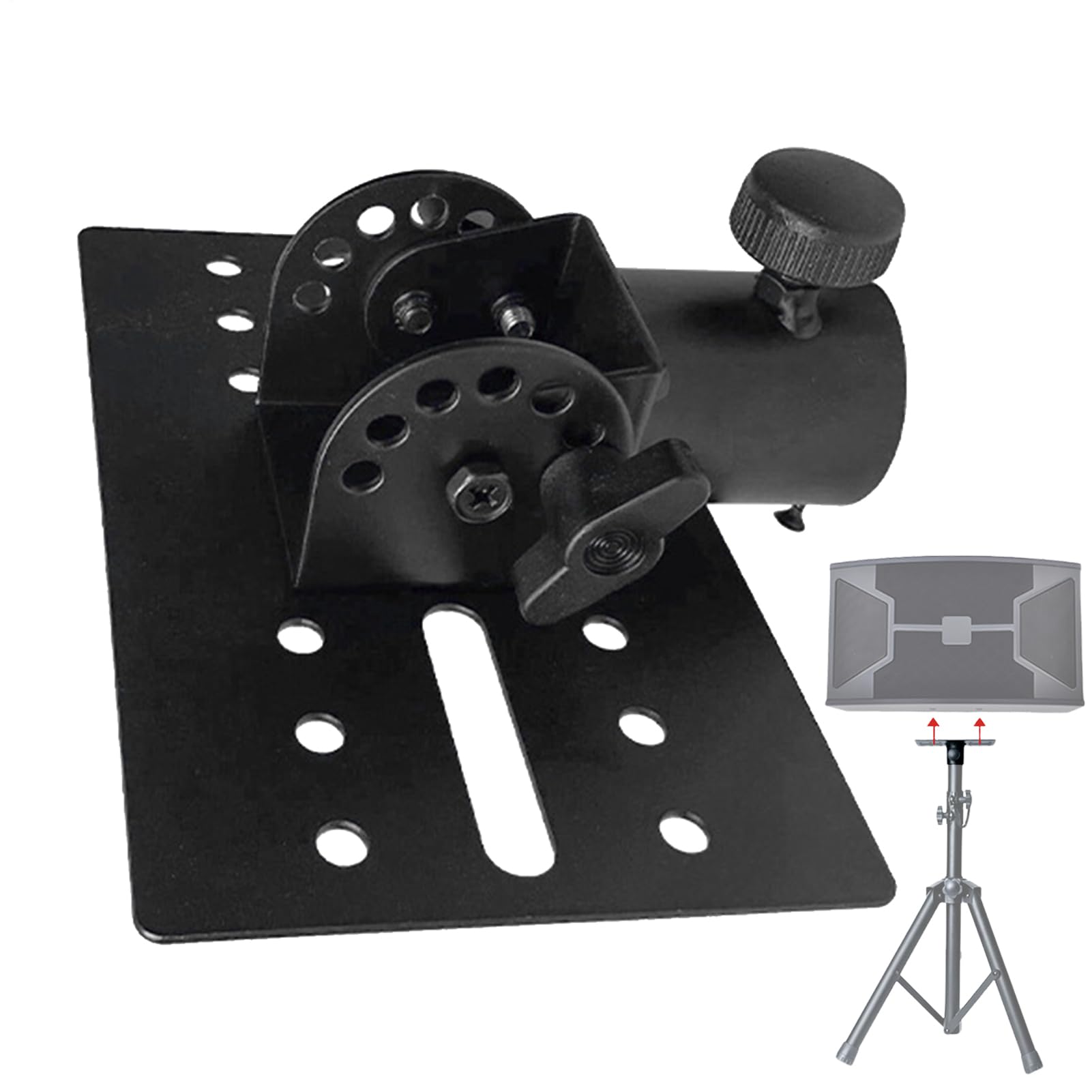 Rotatable DJ Speaker Tripod Stand - Adjustable Speaker Mount, Heavy-Duty Metal Construction | Professional DJ Stand, Ideal Special Events, Concerts, and Stage Setup with Durable and Flexible Design