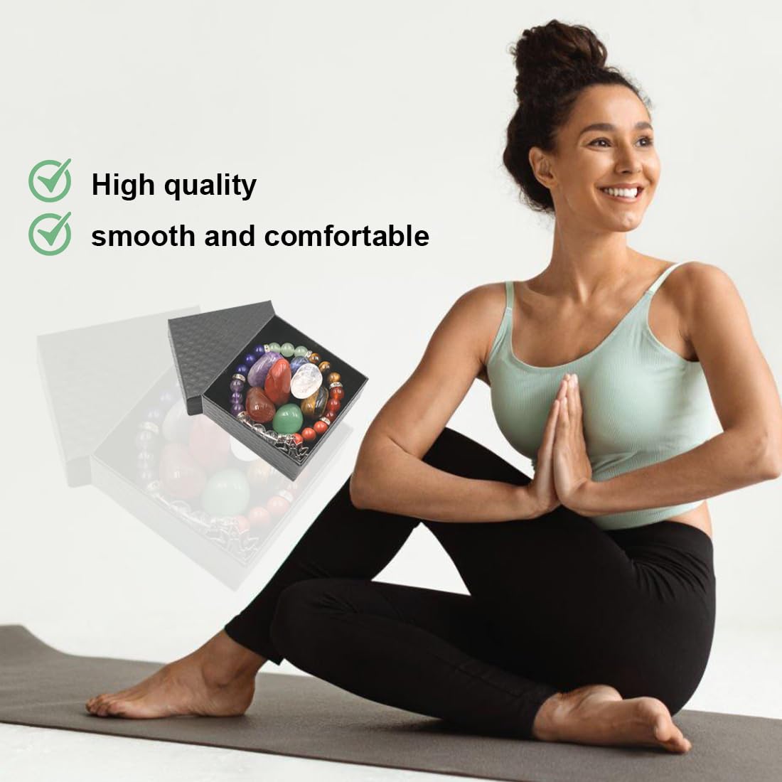 Pietre e Vetro di Mare per fontane da Interno,Gemme,Cristallo Naturale, Pietra Colorata Irregolare, Pietra Grezza Colorata Yoga (Set di 8)