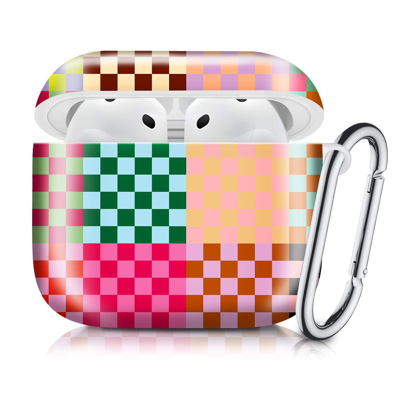 Case Compatible with AirPod 4th Generation 2024,Shockproof Protective Case Cover with Keychain for Women Men,Wireless Accessorie Charging Cases for