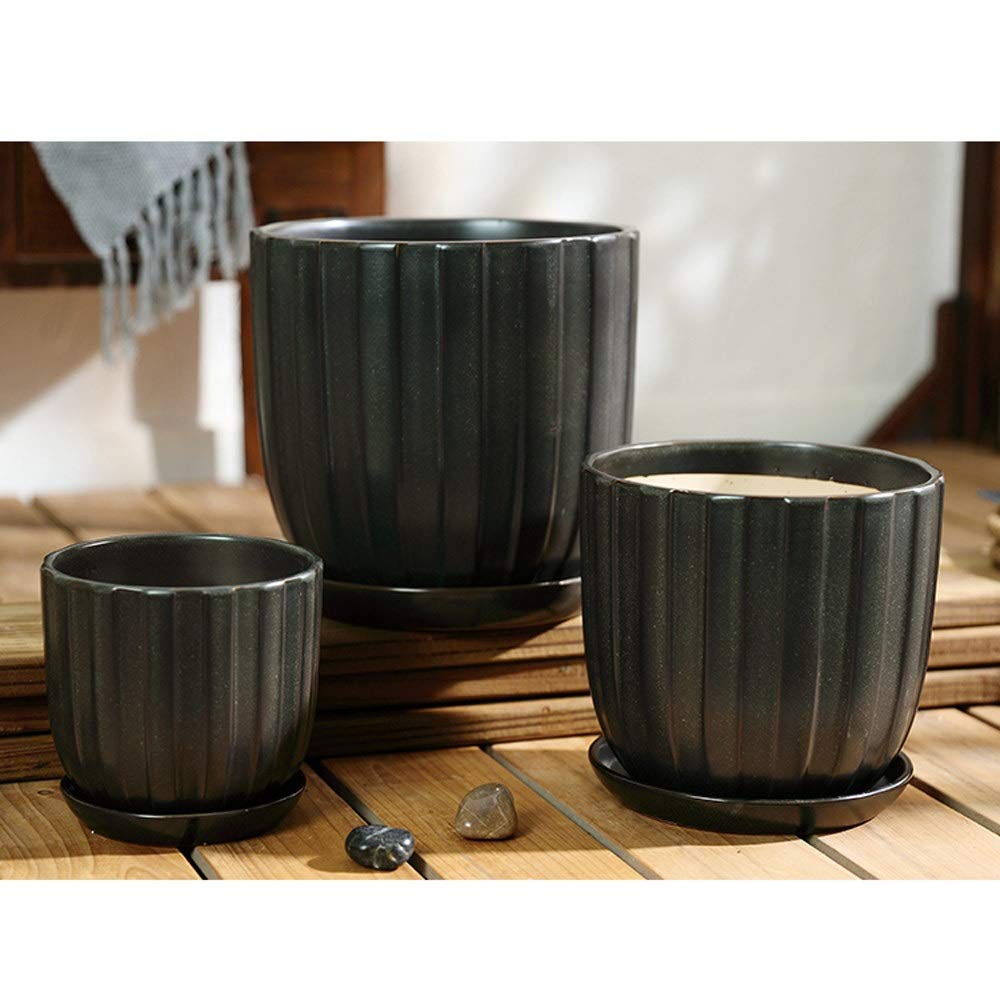 Ceramiczne doniczki, doniczki ceramiczna doniczka na sukulenty doniczka na kwiaty kamionka ceramiczna doniczka z otworem odpływowym oddychająca duża doniczka ceramiczna bardzo duża zielona roślina
