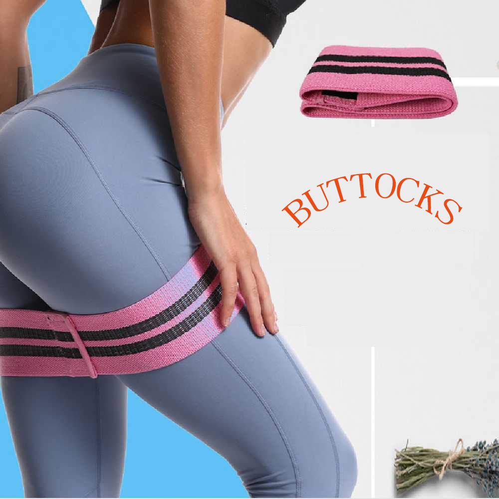 Squat Resistance Band, Hip Elastic Band, Fitness Yoga Tension Band, Fabric Resistance Bands, Hips and Legs Exercise 3 Couleur 3 Code Number + Beam Pocket