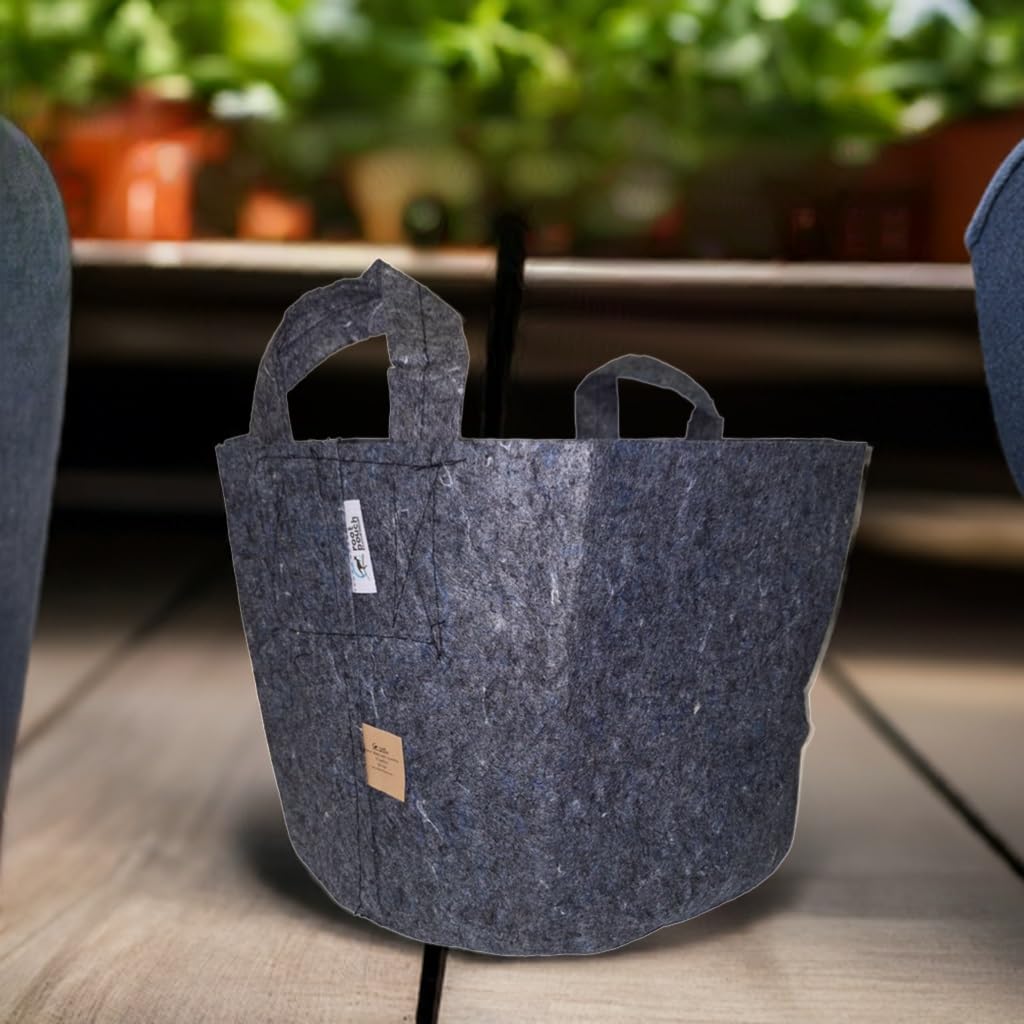 Root Pouch 10-Pack 10 Gallon, Grey Fabric Plant Pot with Handles, Gray