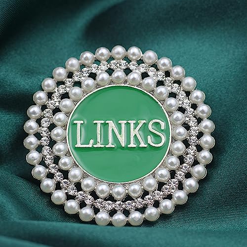 Image of Pearl Sorority Brooch for Women Greek Sorority Paraphernalia Gift Green Sisterhood Jewelry for Soror Sister