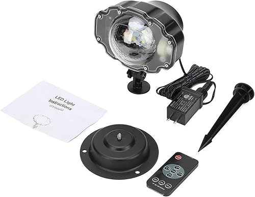 Miniatura 7 de Borelor Luces LED de nevadas IP65, impermeable, mini lámpara de proyector de copo de nieve de Navidad, para interiores y exteriores, luz de