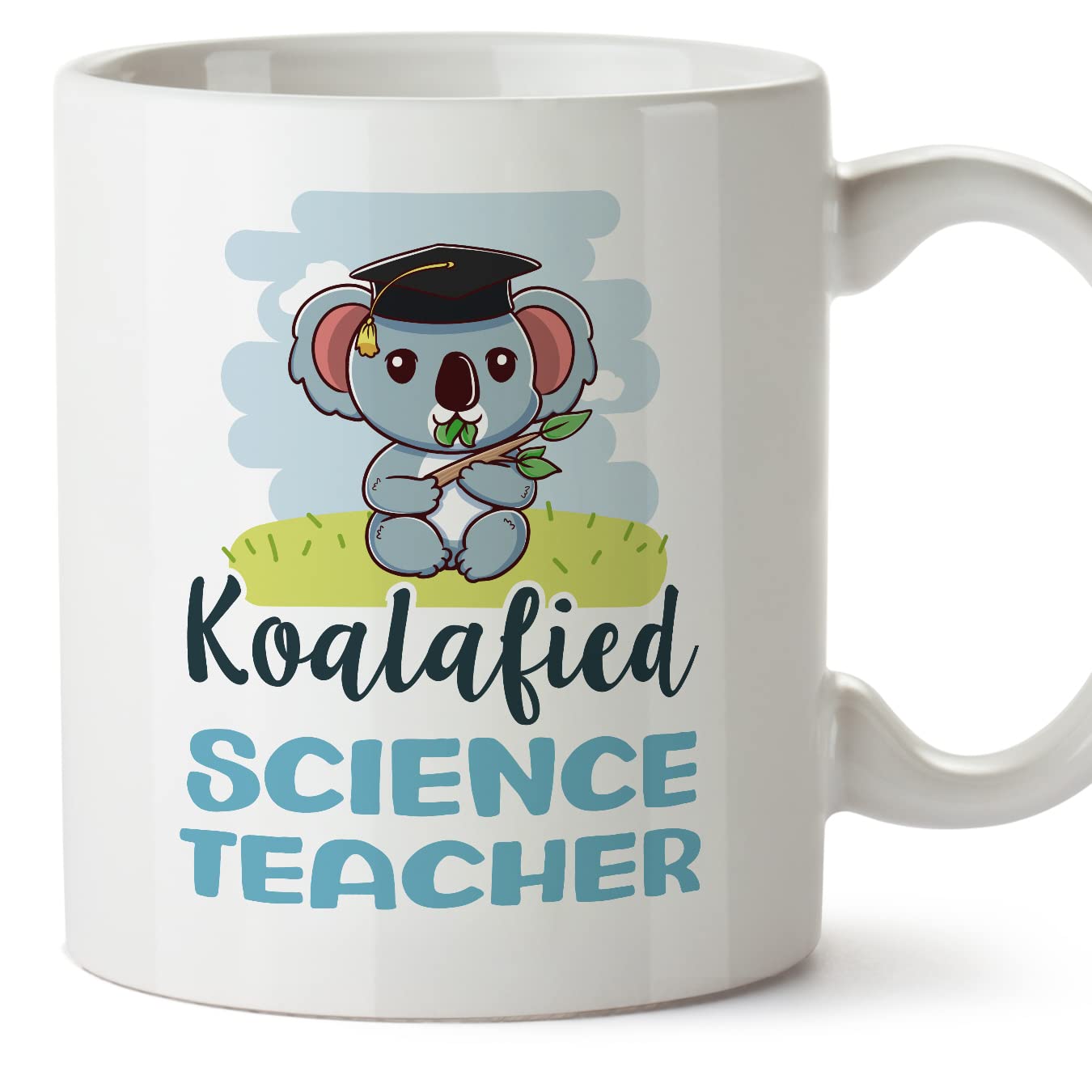 MUGFFINS Science Teacher Man Mug - in English - Koalafied - Funny Gift for Colleagues - Ceramic 11oz Mug