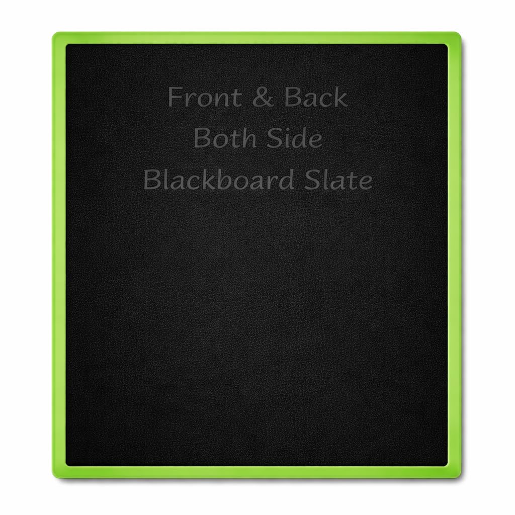 YAJNAS Double Sided Whiteboard and Chalkboard Slate, 12x10 Inch (30x25 cm), Non-Toxic Learning Board with Colourful Frame, Educational Writing and Drawing Tool for Kids-image-26